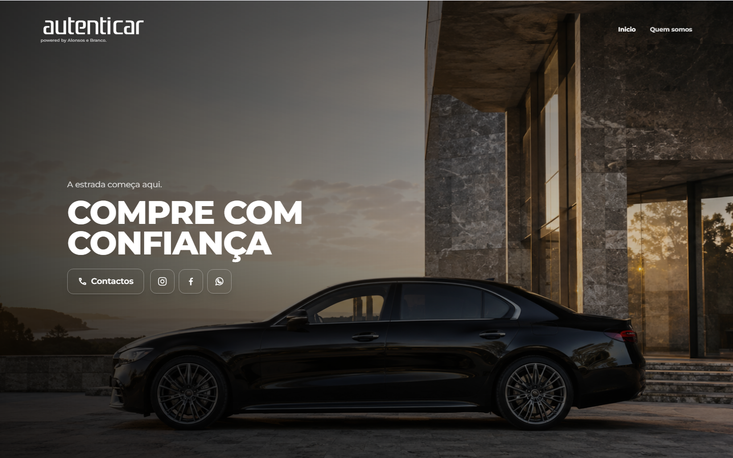 Autenticar.pt vehicle marketplace website preview
