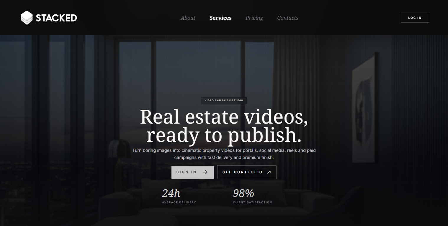 Finished Stacked homepage preview